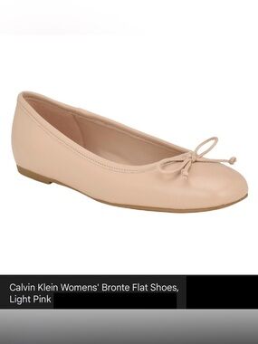 Calvin Klein Womens' Bronte2 Light Pink Bow Ballet Flats, Size: 8.5M NWT